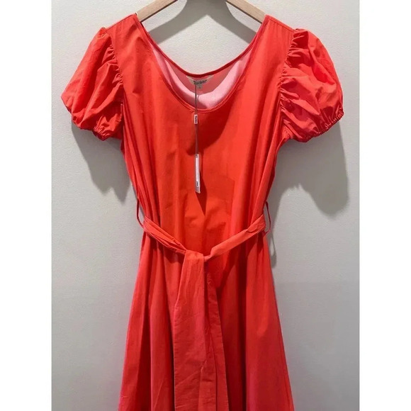 Tucker Puff Sleeve Ruffle Hem Dress-sz L-NWT - Picture 4 of 14